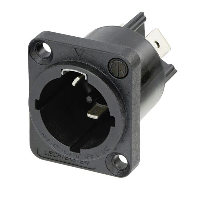 PowerCON TRUE1 Inlet Connector Conector de alimentación de CA de 16 A con bloqueo (Conector de alimentación de CA de 16 A con bloqueo) NAC3MPXTOP