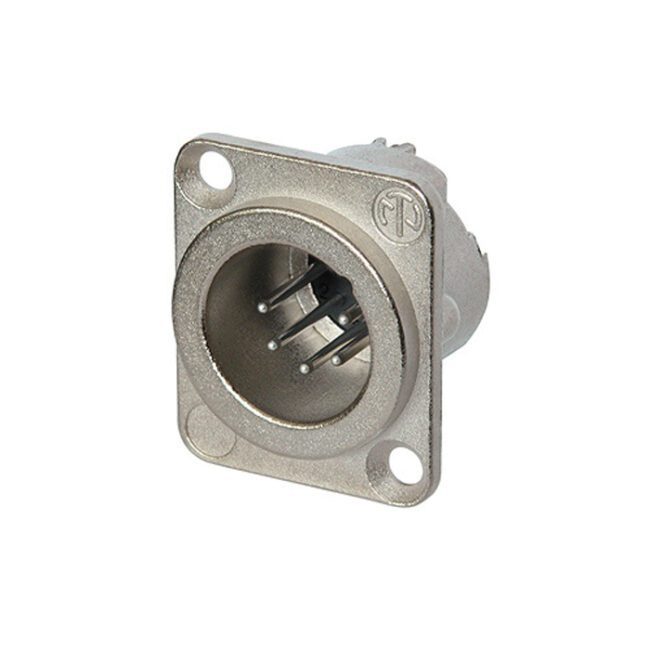 XLR 5P Chassis - male Contactos de plata - carcasa de níquel (Contactos de plata - carcasa de níquel) NC5MDLX