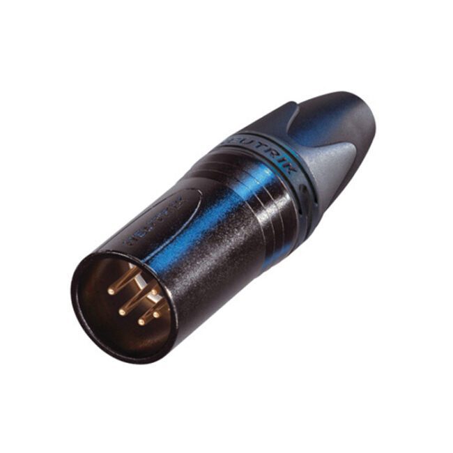 XLR 5P Connector - male - Neutrik XX Contactos de oro - carcasa negra (Contactos de oro - carcasa negra) NC5MXXB