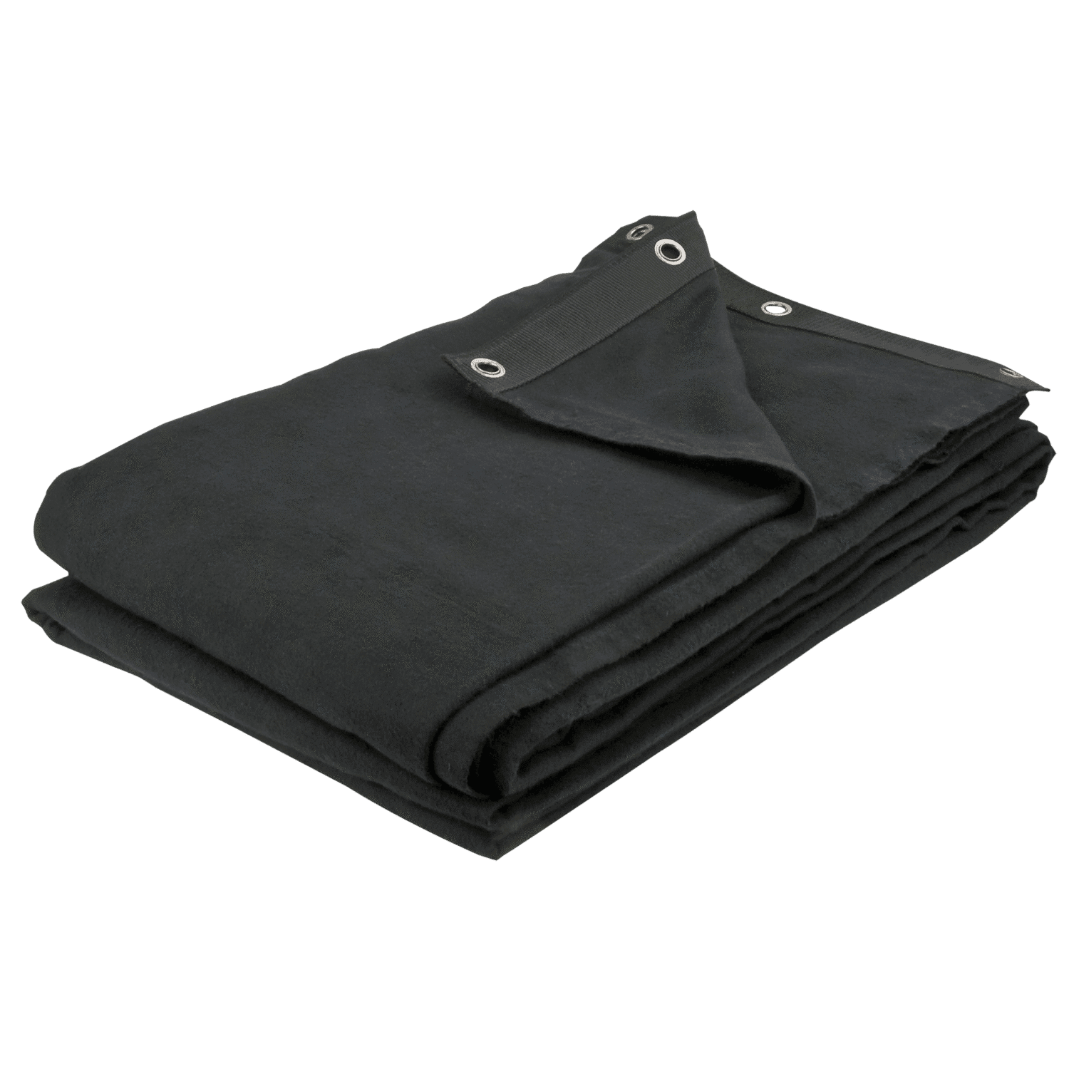 Telón de fondo Dekomolton 160 g/m² (De color negro – 300 (anchura) x 400 (altura) cm – 13 gomas de atar) 89133