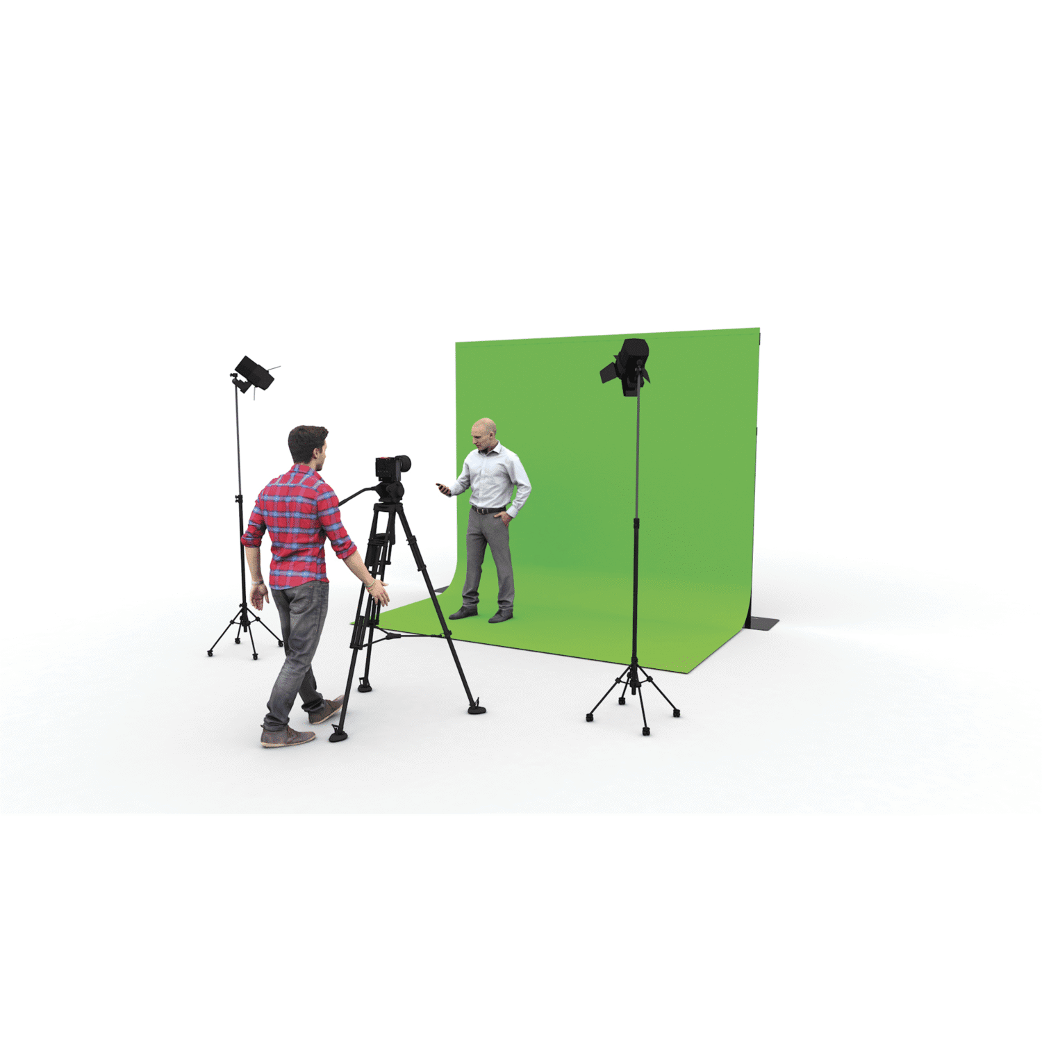 Telón P&D Chromakey 300 g/m² (Pantalla verde – 590 (anchura) x 400 (altura) cm) 89483