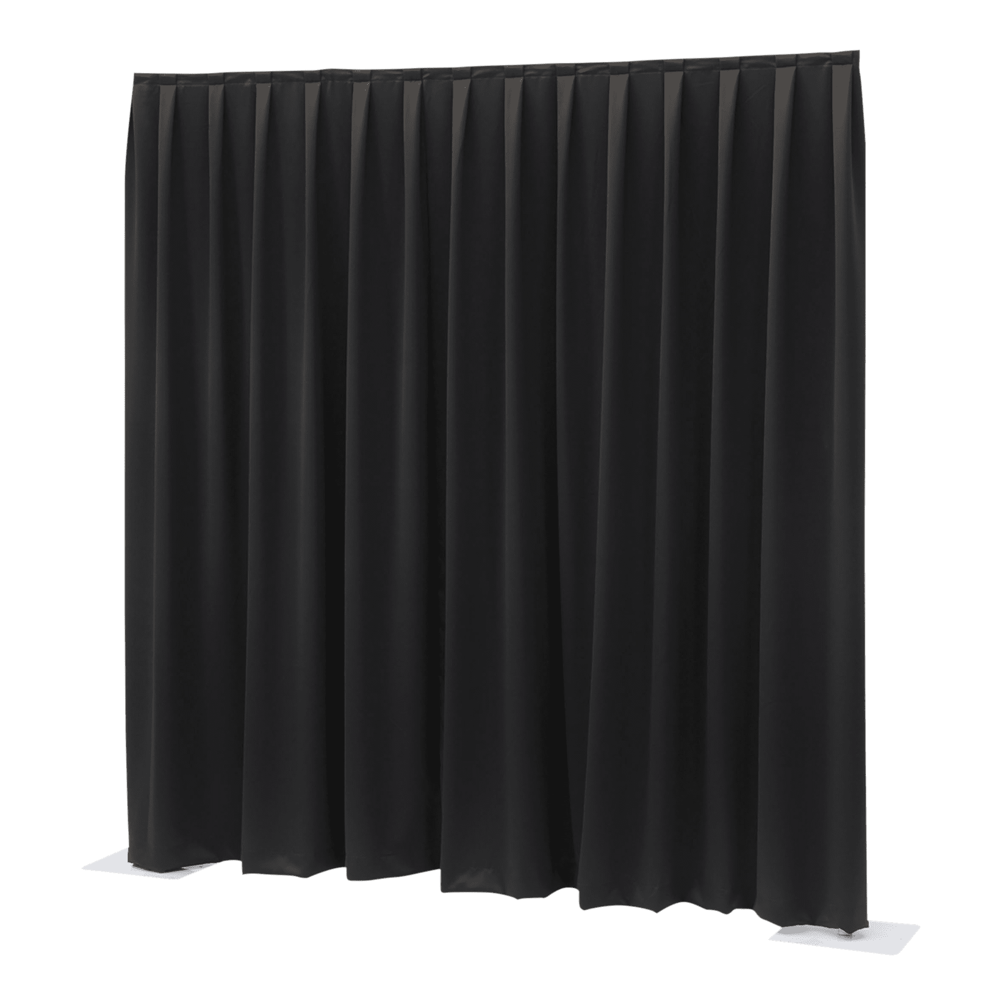 Telón P&D Molton 300 g/m² (De color negro – 330 x 300 cm (anchura x altura) – plisado) 89882