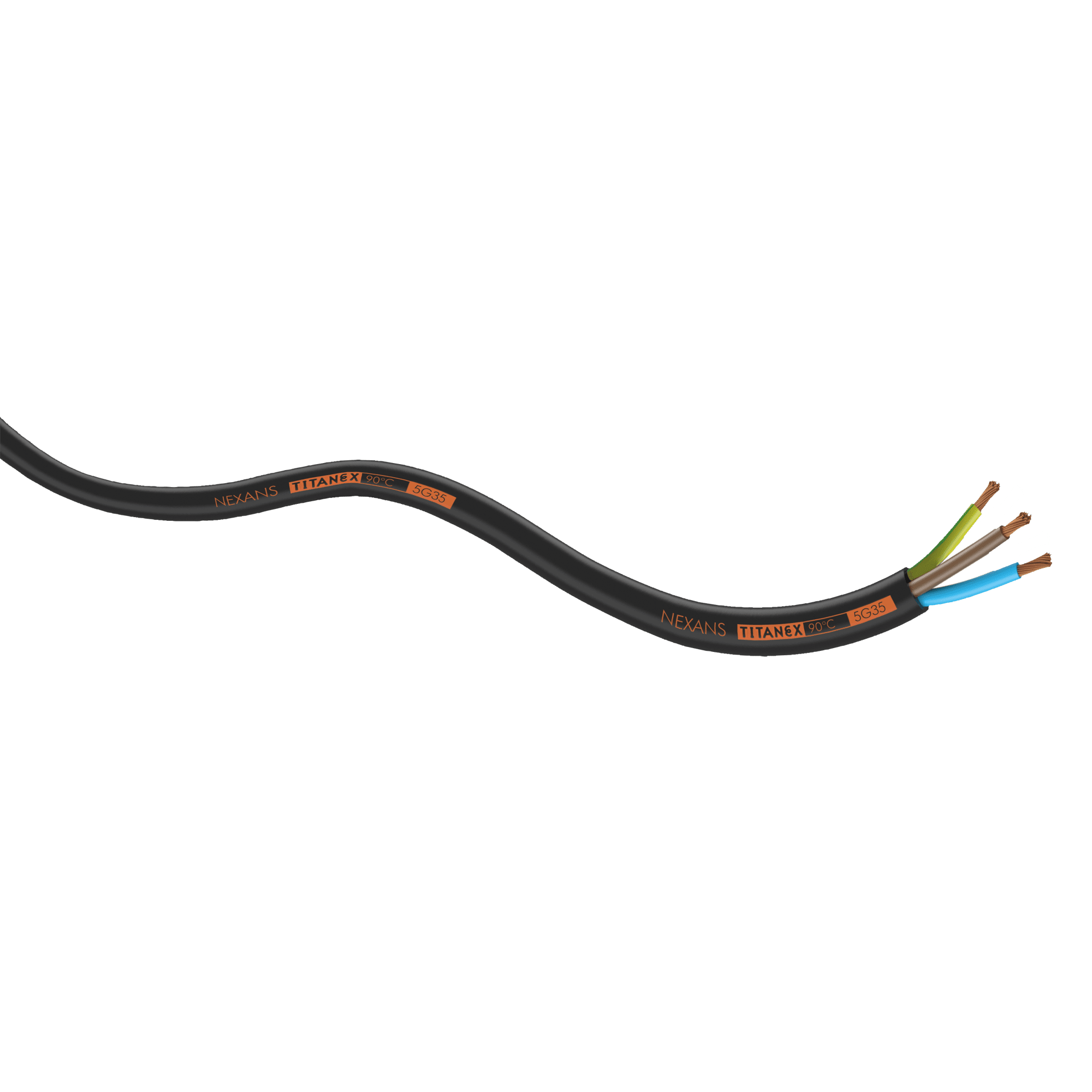Titanex Neoprene Cable, Black (Bobina de 100 m<br/>3 x 2,5 mm2) 90202