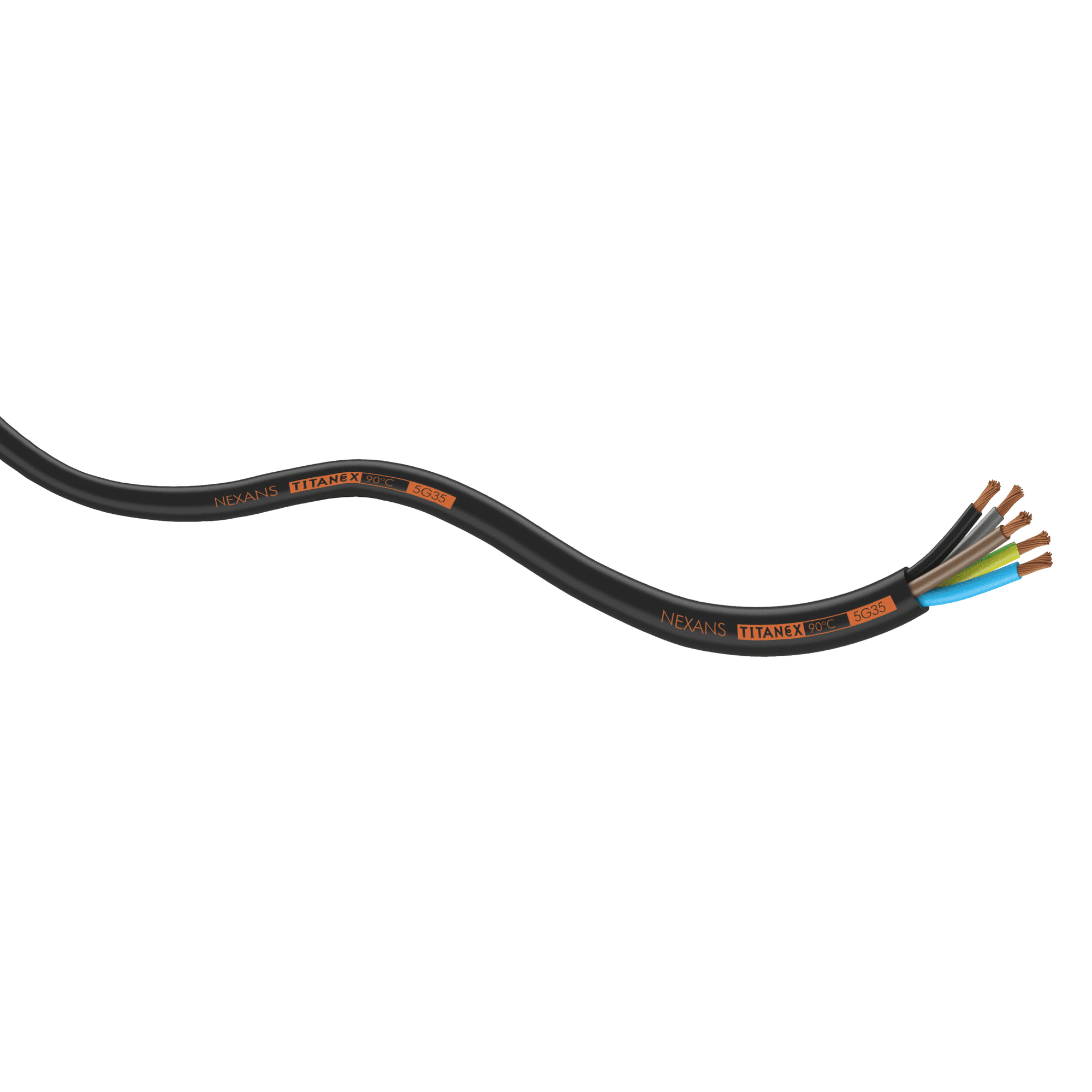 Titanex Neoprene Cable, Black (Mínimo 1 m<br/>5 x 2,5 mm2) 90203