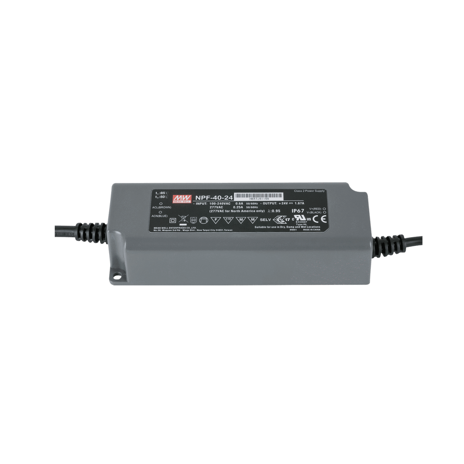 Power Supply 40 W/24 V DC (MEAN WELL NPF-40-24) A9900363