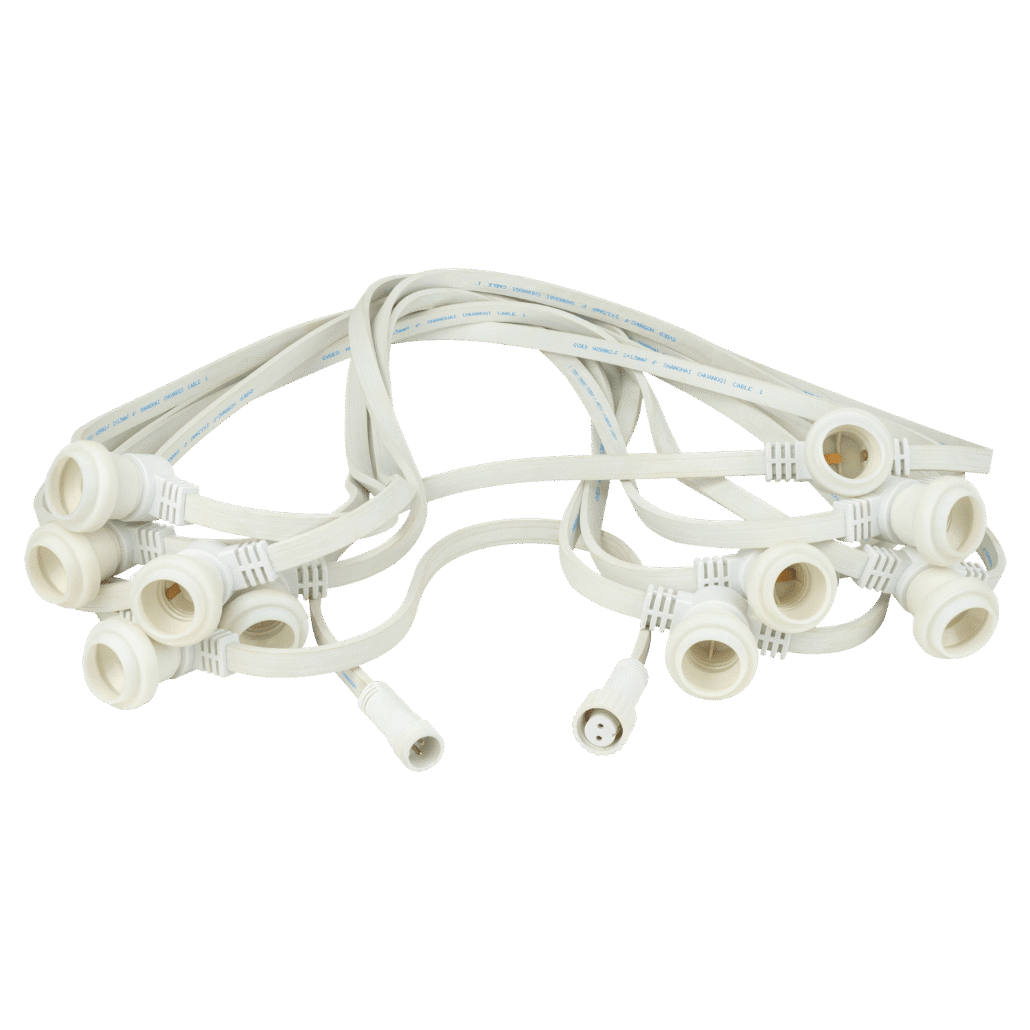 Festoon Light E27 (Espaciado de 100 cm – blanco – 10 m) E360100