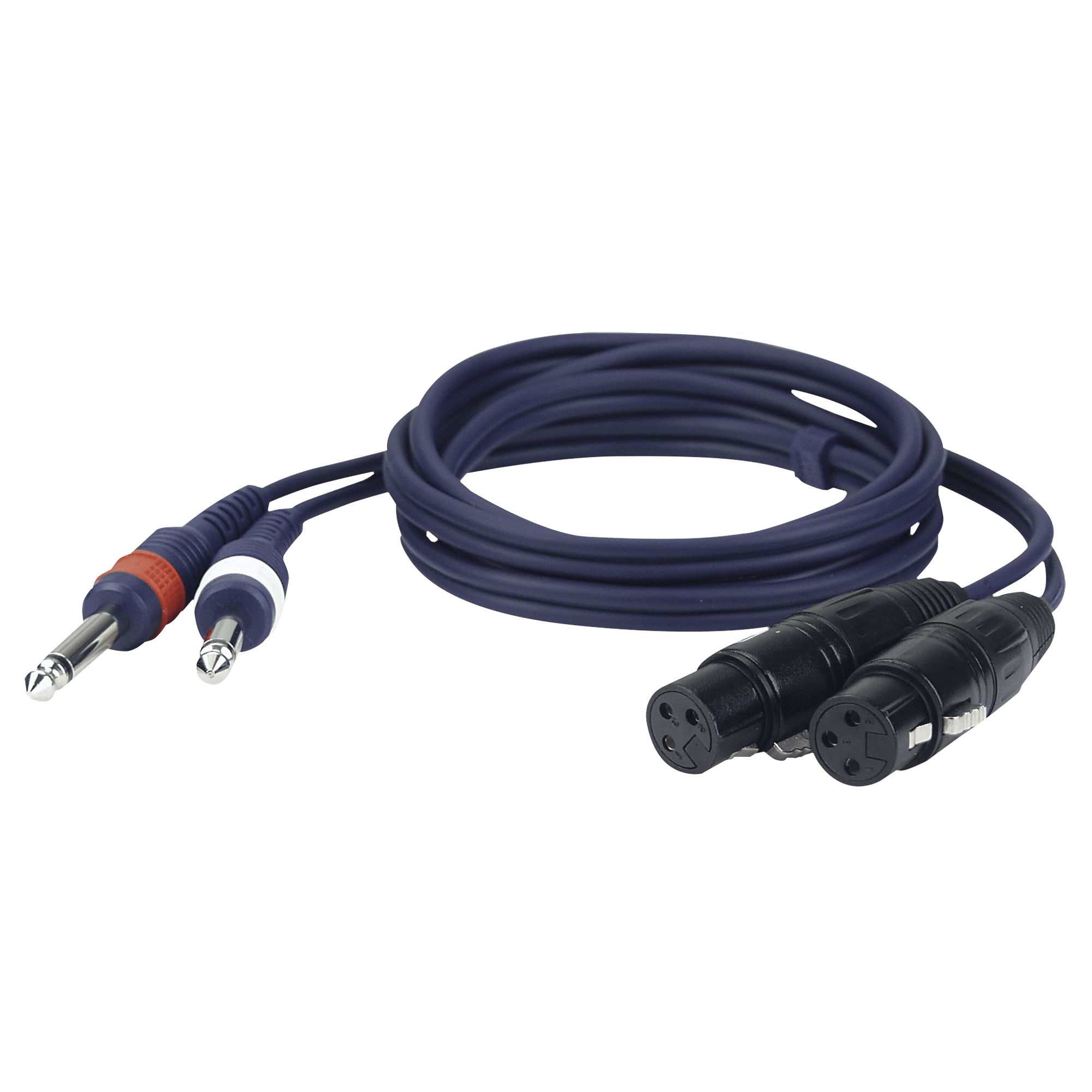 FL43 – 2 unbal. Jack mono L/R to 2 XLR/F 3P (1,5 m) FL43150