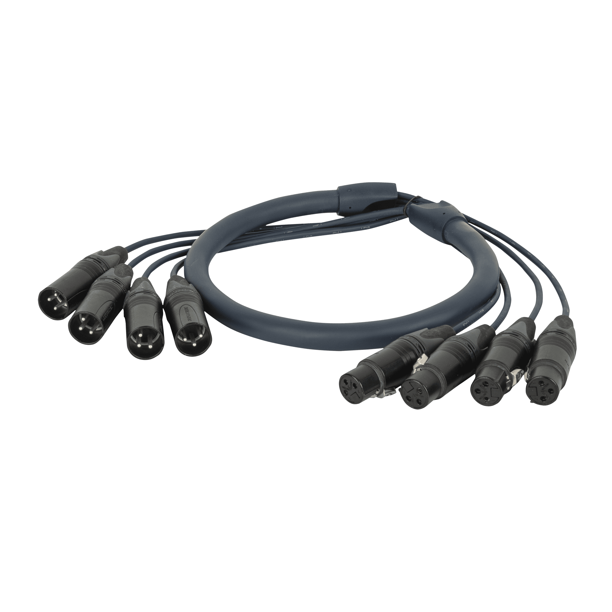 Neutrik DMX Snake de 4 vías y 3 pines XLR (Cable Snake 4 Universos – 50 m) FL9050