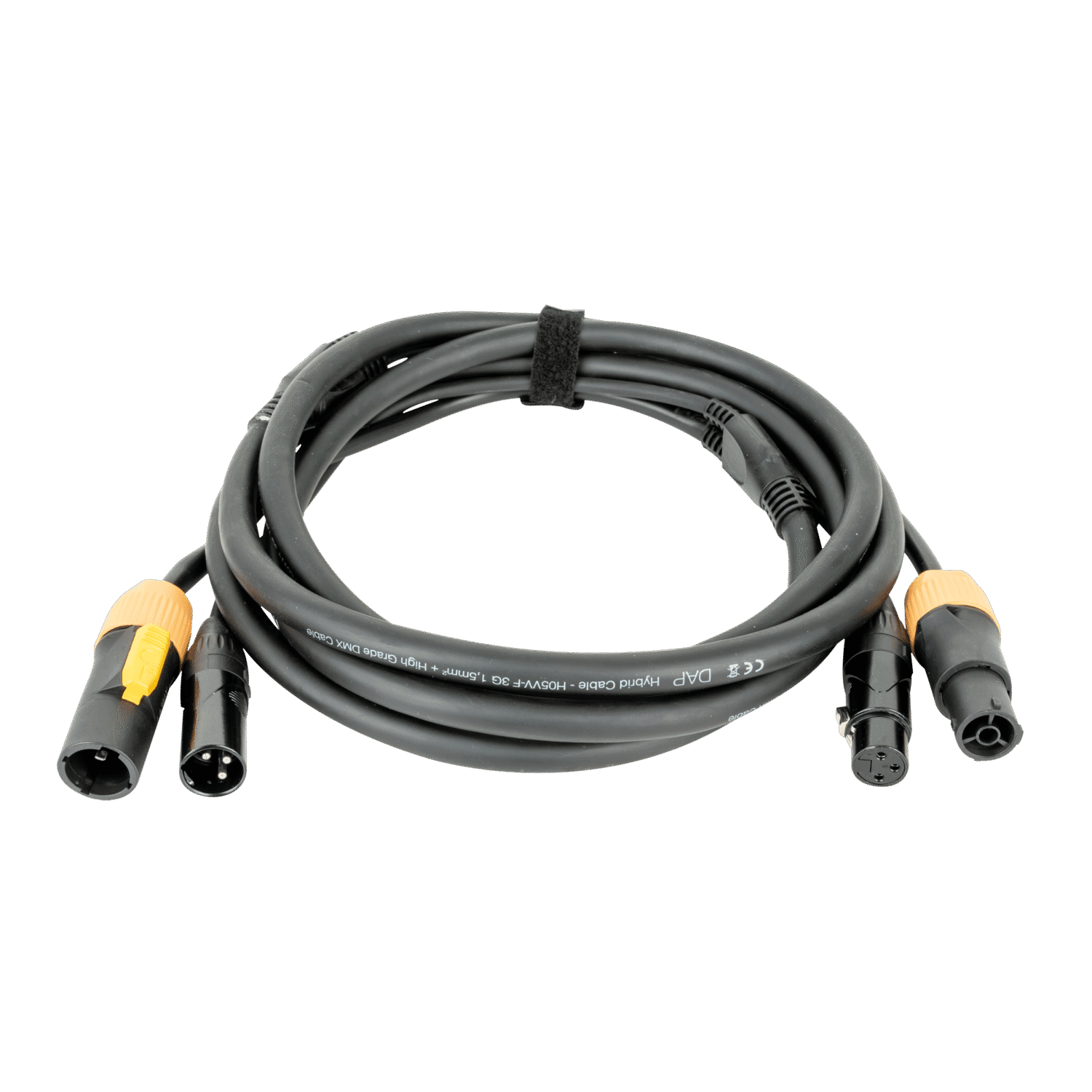 FP22 Hybrid Cable – Power Pro True & 3-pin XLR – DMX / Power (3 m – cubierta negra) FP223
