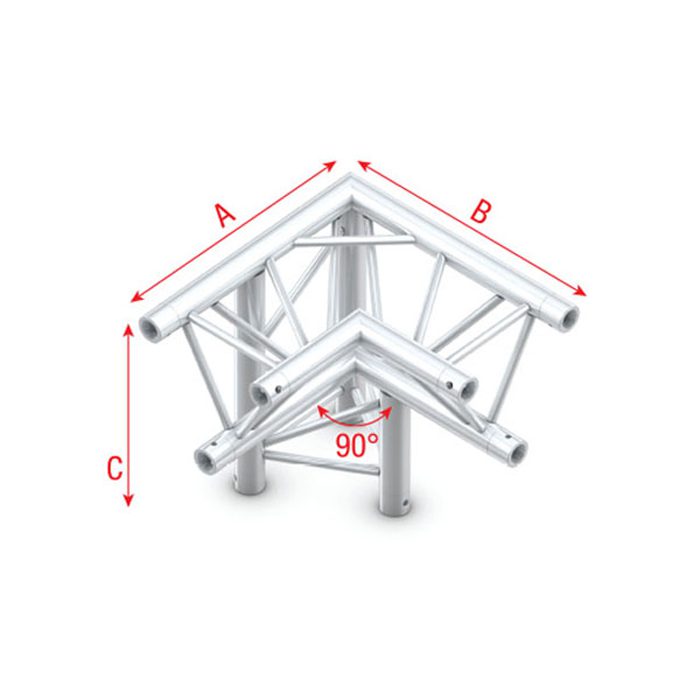 Pro-30 Triangle G Truss – Corner down left – apex down (ALU34 – 90° corner – G) GT30013