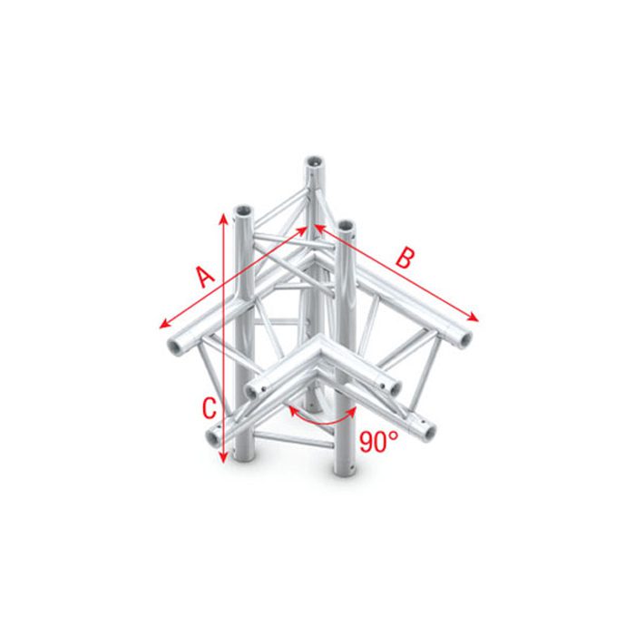 Pro-30 Triangle G Truss – Corner up/down, right – 74 cm (ACU44 – 90° corner – G) GT30014