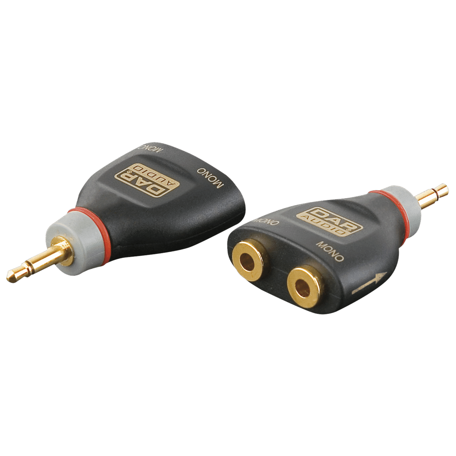 XGA40 – mini-jack/M to 2 x mini-jack/F – incl. 2 x 10 kilo-Ohm resistors (Incl. 2 resistencias de 10 kiloohmios) XGA40