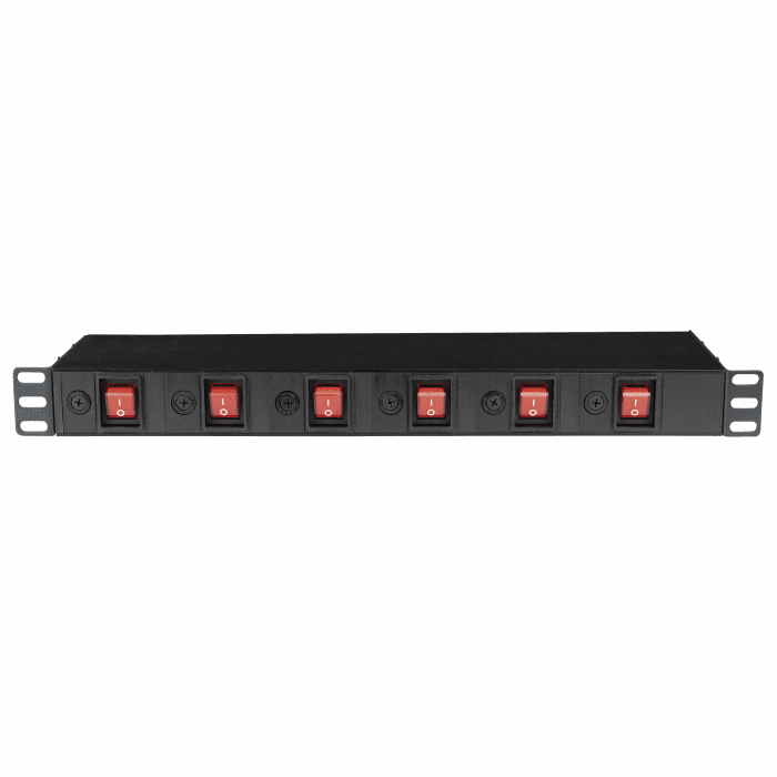 19″ 1U Socketstrip (6 zonas) 91235