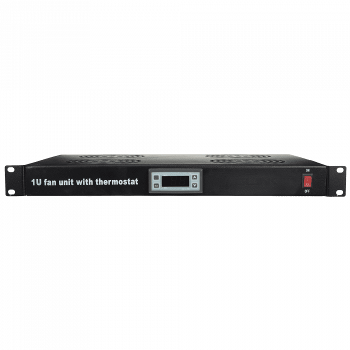 Unidad de ventilación de 4 vías 1U con temperatura controlada (Para bastidor o armario de 19″) D7696