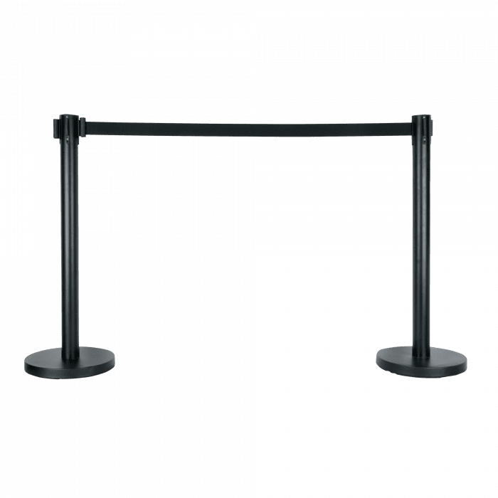 2 m Adjustable Crowd Barrier (Set, negro) E708901