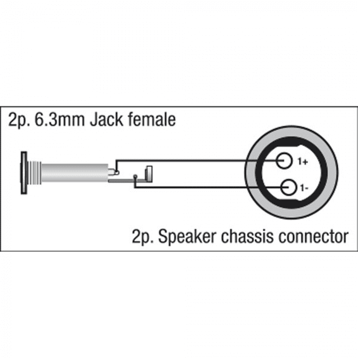 FSA04 - Jack female locking to Speaker 2P female () FSA04 - Imagen 2