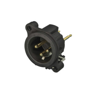 XLR 3P Receptacle - male (Montaje horizontal en placa de circuito impreso) NC3MAV