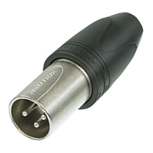 XLR 3P 'Heavy Duty' IP Connector male - Neutrik XX HD (Con carcasa de metal negro con contactos dorados) NC3MXXHDD