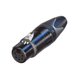 XLR 5P Connector - female - Neutrik XX (Carcasa negra con contactos plateados) NC5FXXB