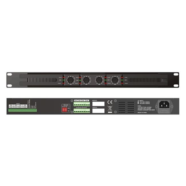 HVA4.500 (Amplificador de instalación de clase D 4x480 W 100/70 voltios)