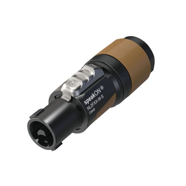 Conector de cable speakON de dos polos - S (Carcasa negra/marrón - Cables de diámetro pequeño) NL2FXXWS - Imagen 2