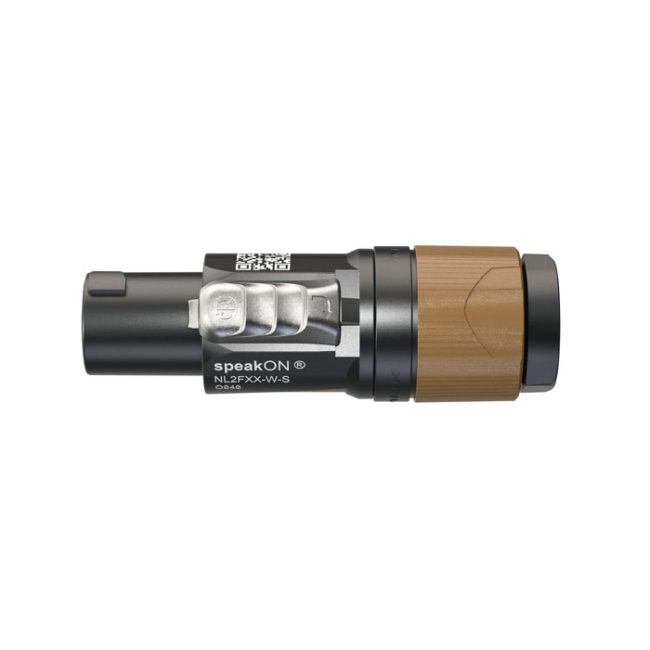 Conector de cable speakON de dos polos - S (Carcasa negra/marrón - Cables de diámetro pequeño) NL2FXXWS - Imagen 3