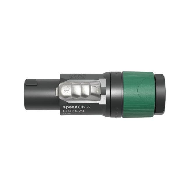 Conector de cable speakON de cuatro polos - L (Carcasa negra/verde - Cables de gran diámetro) NL4FXXWL - Imagen 3