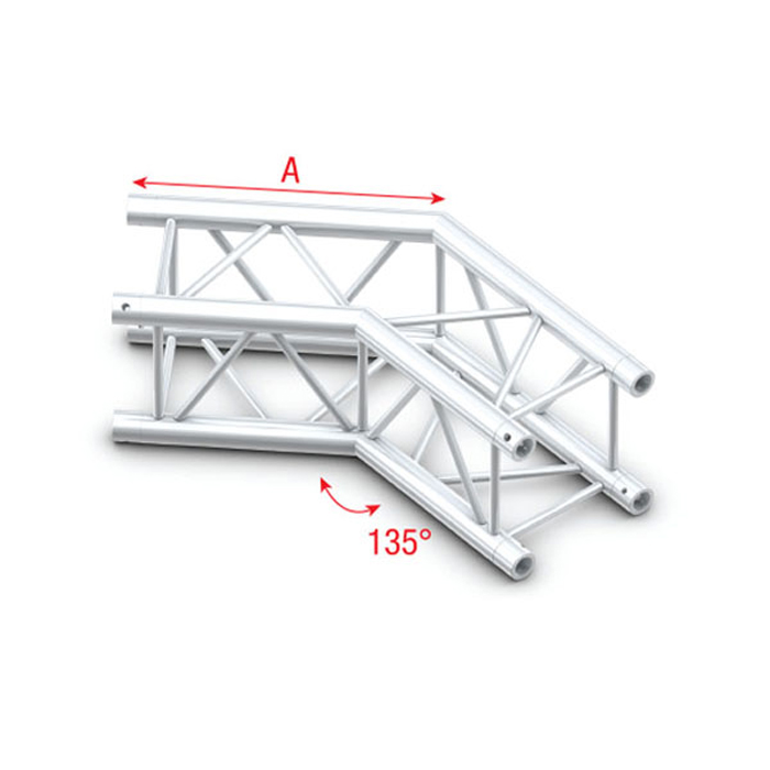 Pro-30 Square G Truss – Corner (QCU23 – 135° corner – silver) GQ30005