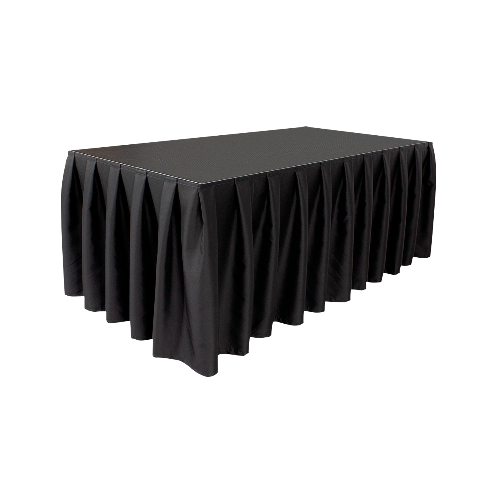 Faldón de escenario MCS 8.85 oz/yd² (De color negro – 25′ x 24″ (ancho x alto) – plisado) 97300
